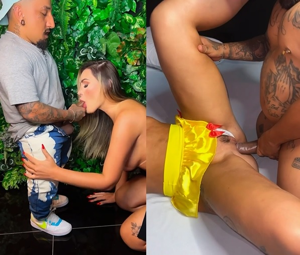 Andressa Urach é flagrada em vídeo fazendo amorzinho com anão Pistolinha.