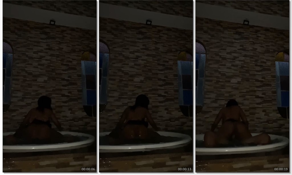 Mulher atraente teve vídeos íntimos vazados fazendo amor na banheira de hidromassagem