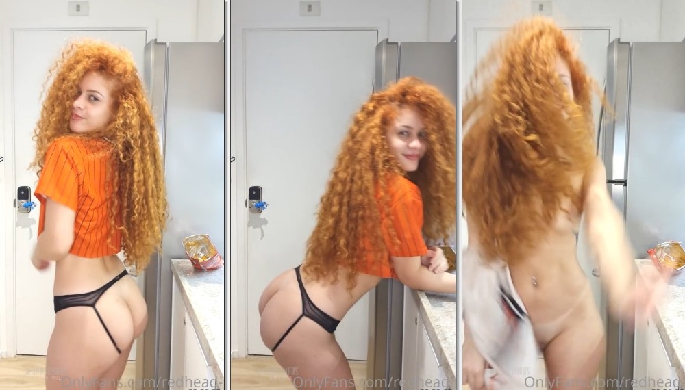 RedHead exibindo sua beleza sem roupa no OnlyFans com seu corpo maravilhoso