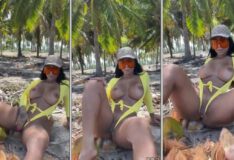 Valentina Ferraz se masturbando cheia de tesão ao ar livre