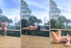 Confira a Babi Palomas sensualizando ao ar livre, exibindo suas curvas deslumbrantes para todos apreciarem