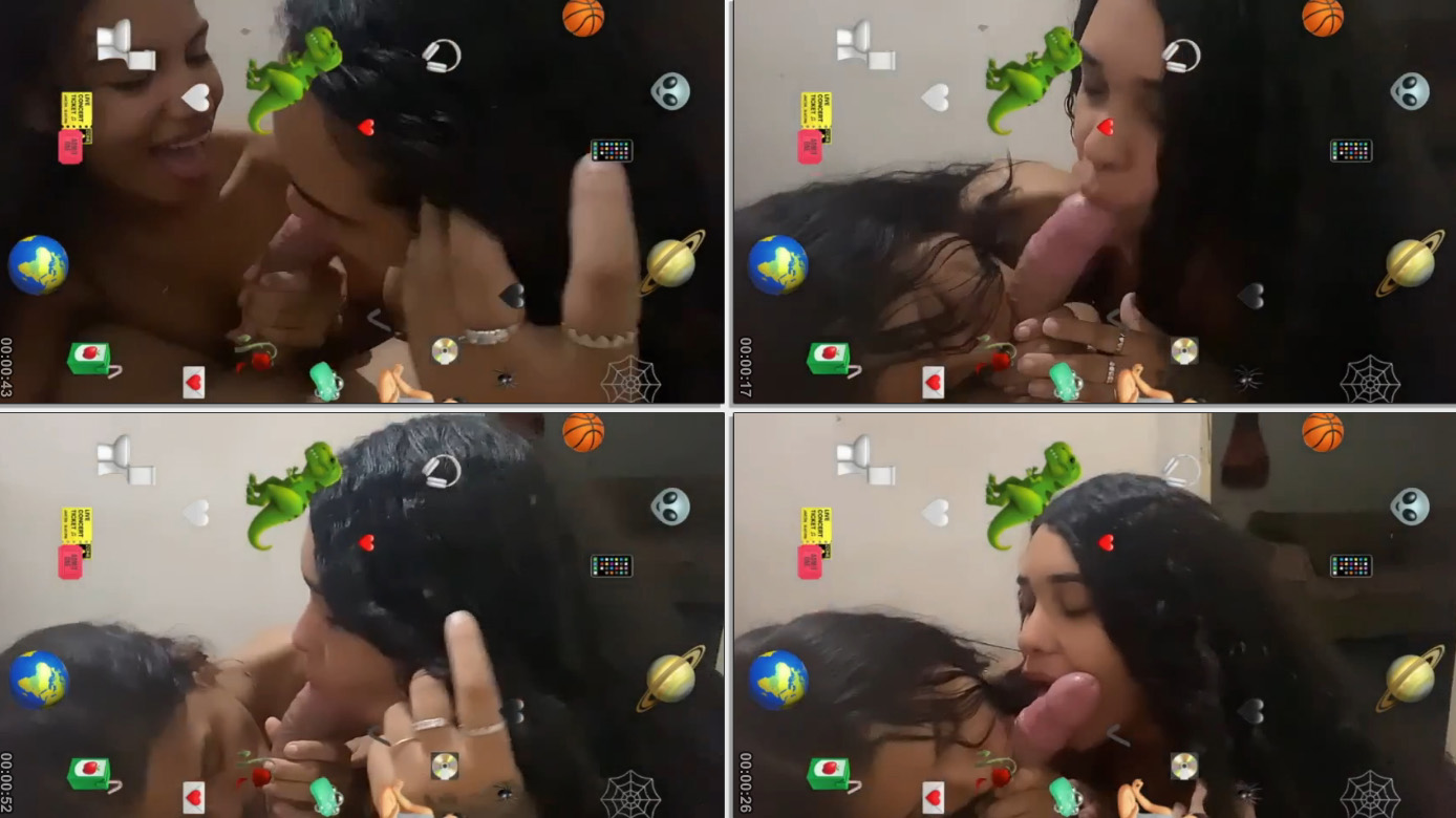 Nicole Gomes e sua parceira fazendo sexo oral juntas