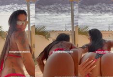 Fotos de Stephanie Silveira se estimulando no bumbum