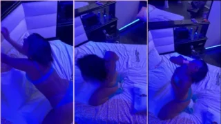 Vídeo caseiro da Belle Belinha dançando de forma sensual no quarto do hotel