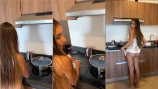 Dribrazil sem roupa preparando comida para o seu parceiro em vídeo caseiro que vazou