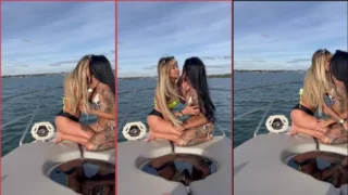 Vídeo caseiro de Divinskull pegando uma amiga morena na frente do barco