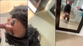 Yaa Santana aparece em vídeo caseiro fazendo um boquete de quatro bem voraz